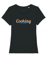 Cooking lifestyle Tricou mânecă scurtă guler larg fitted Damă Expresser