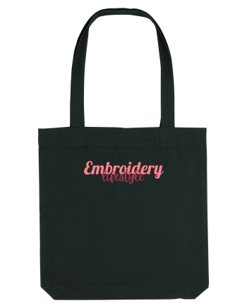 Embroidery lifestyle Black