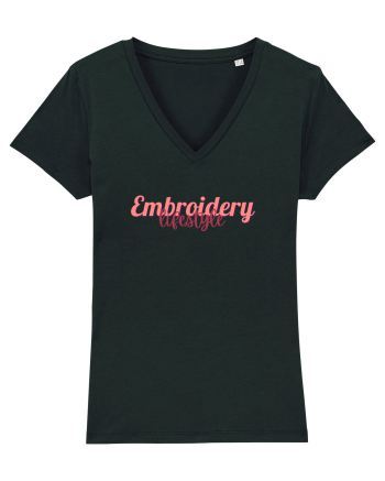 Embroidery lifestyle Black