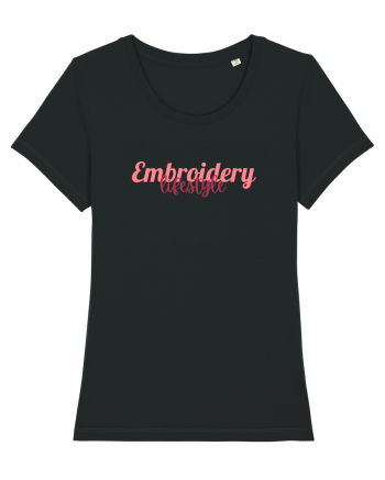 Embroidery lifestyle Black