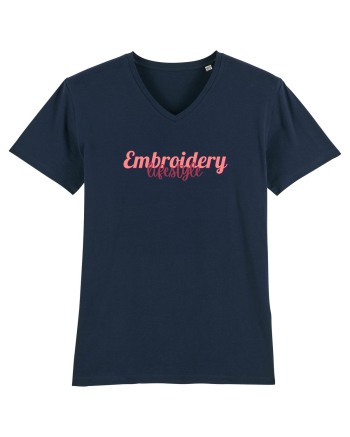 Embroidery lifestyle French Navy