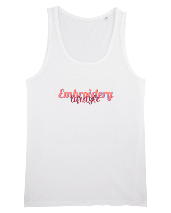 Embroidery lifestyle White