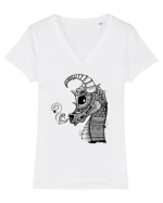 Dragon Tricou mânecă scurtă guler V Damă Evoker