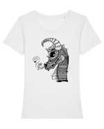 Dragon Tricou mânecă scurtă guler larg fitted Damă Expresser