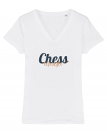 Chess lifestyle Tricou mânecă scurtă guler V Damă Evoker