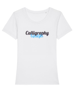 Calligraphy lifestyle Tricou mânecă scurtă guler larg fitted Damă Expresser