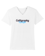Calligraphy lifestyle Tricou mânecă scurtă guler V Bărbat Presenter