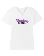 Singing lifestyle Tricou mânecă scurtă guler V Bărbat Presenter