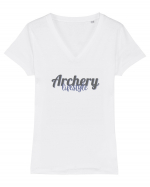 Archery lifestyle Tricou mânecă scurtă guler V Damă Evoker