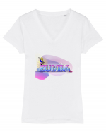 It's zumba time Tricou mânecă scurtă guler V Damă Evoker