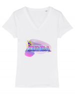 It's zumba time Tricou mânecă scurtă guler V Damă Evoker