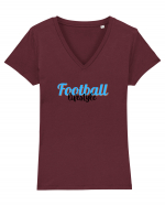 Football lifestyle Tricou mânecă scurtă guler V Damă Evoker