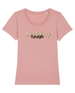 Studying lifestyle Tricou mânecă scurtă guler larg fitted Damă Expresser