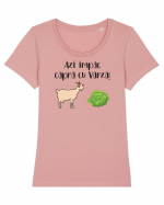 Capra cu Varza Tricou mânecă scurtă guler larg fitted Damă Expresser