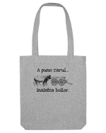 A pune carul inaintea boilor. Sacoșă textilă