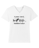 A pune carul inaintea boilor. Tricou mânecă scurtă guler V Bărbat Presenter