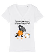 Te-am prins cu cioara vopsita! Tricou mânecă scurtă guler V Damă Evoker