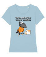 Te-am prins cu cioara vopsita! Tricou mânecă scurtă guler larg fitted Damă Expresser