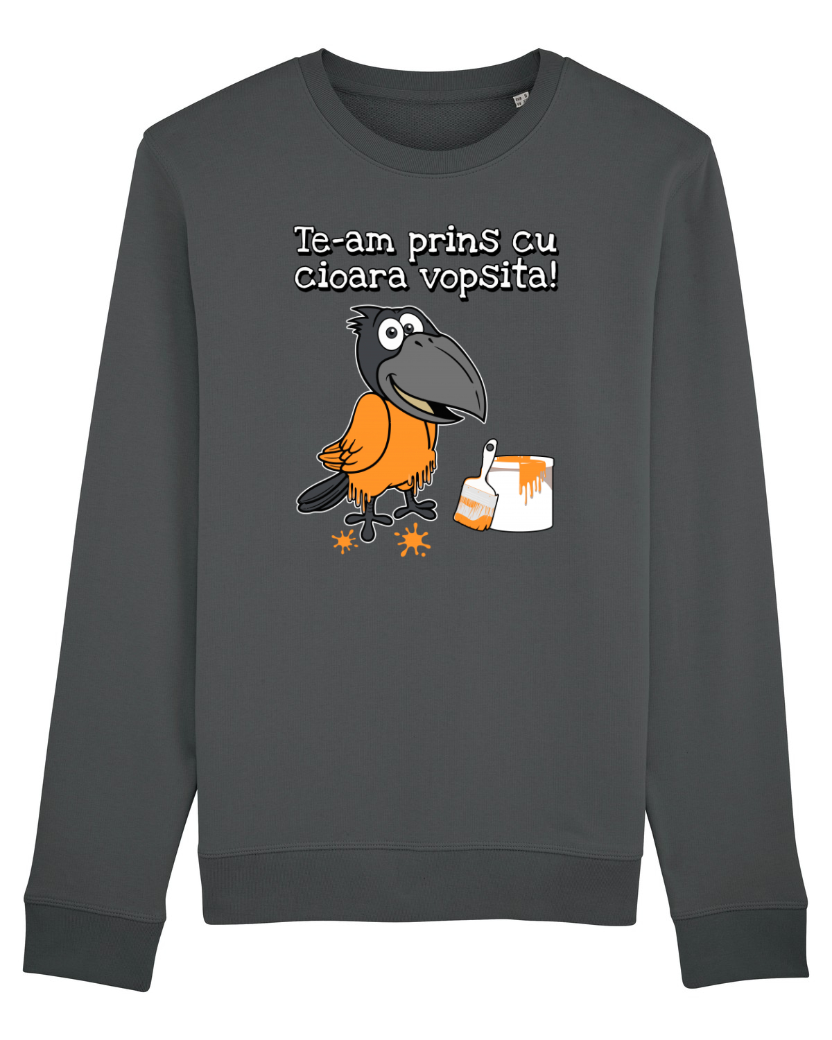 Bluză mânecă lungă Unisex Rise Anthracite