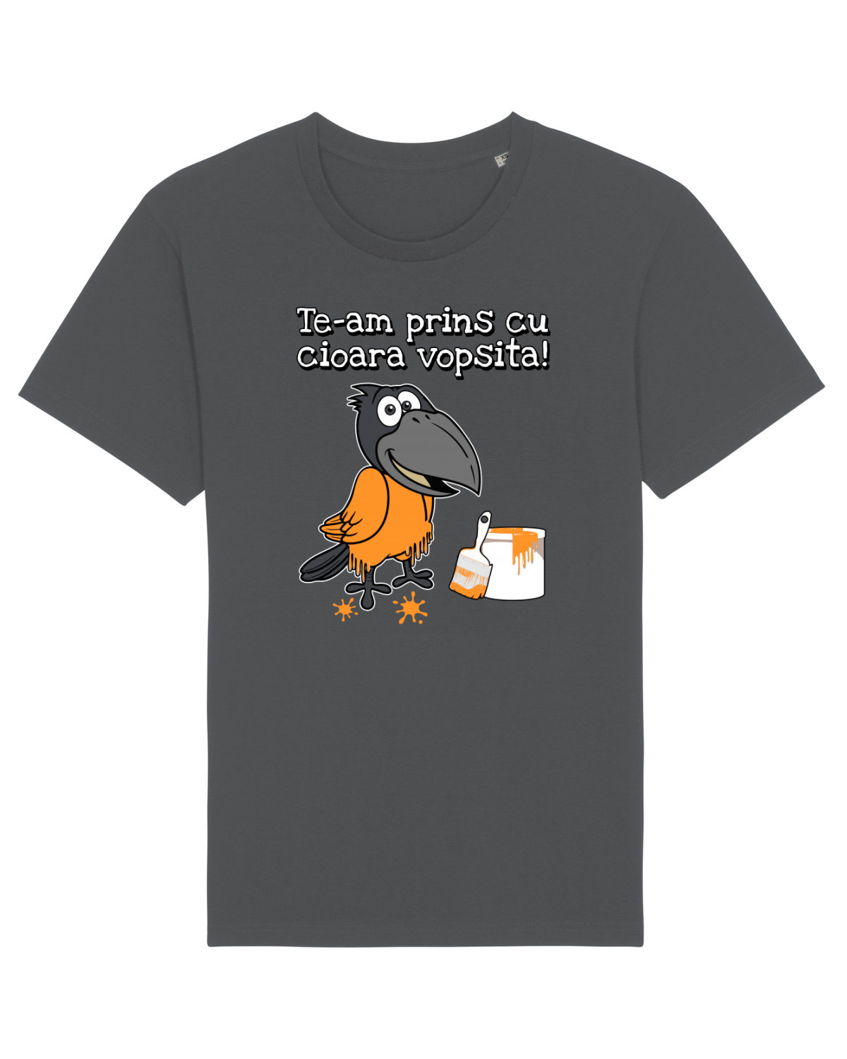 Tricou mânecă scurtă Unisex Rocker Anthracite