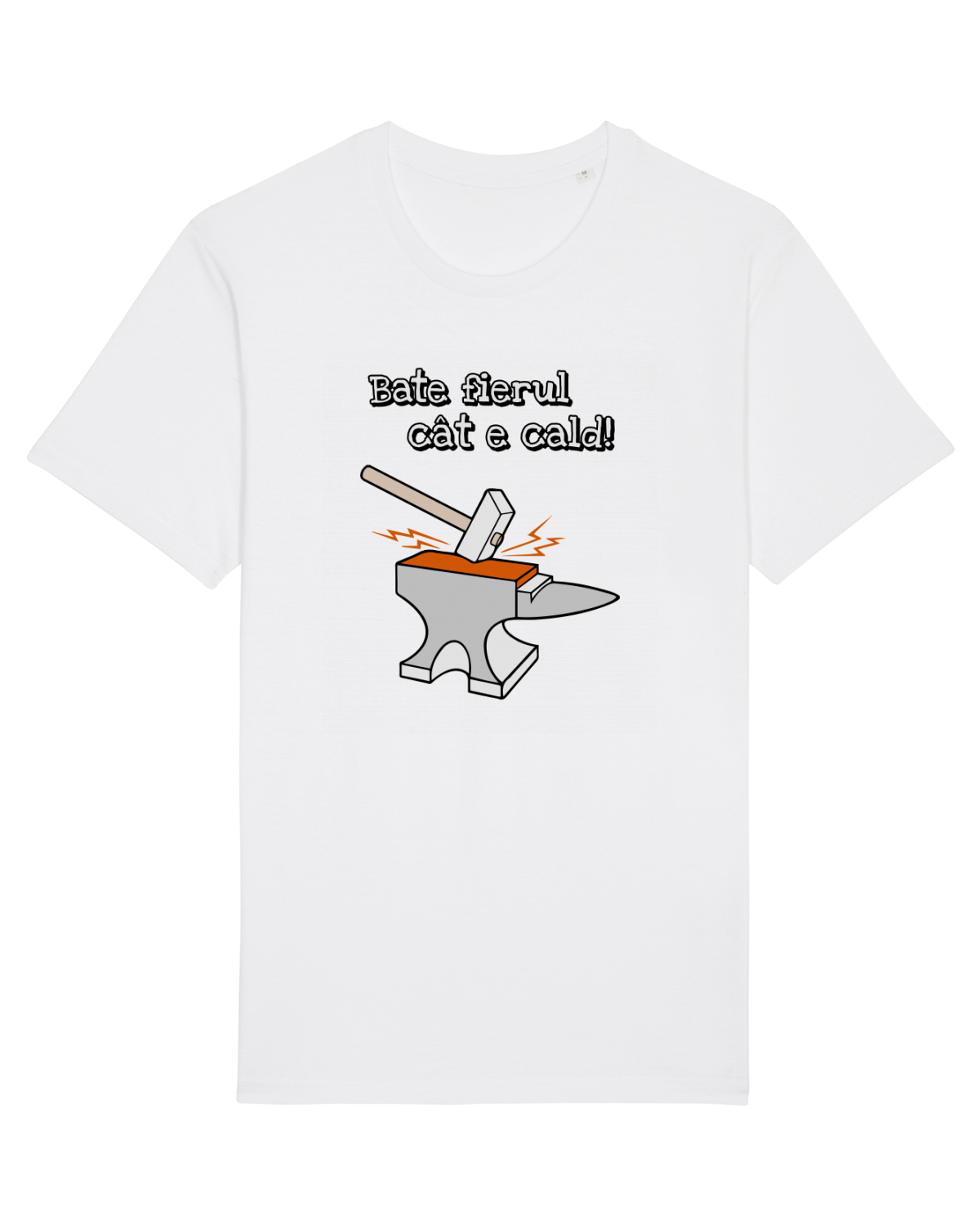 Tricou mânecă scurtă Unisex Rocker White