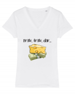 Frate, frate, dar... Tricou mânecă scurtă guler V Damă Evoker