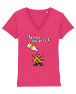 Nu pune gaz pe foc! Tricou mânecă scurtă guler V Damă Evoker