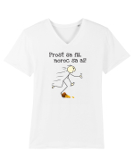 Prost sa fii, noroc sa ai Tricou mânecă scurtă guler V Bărbat Presenter