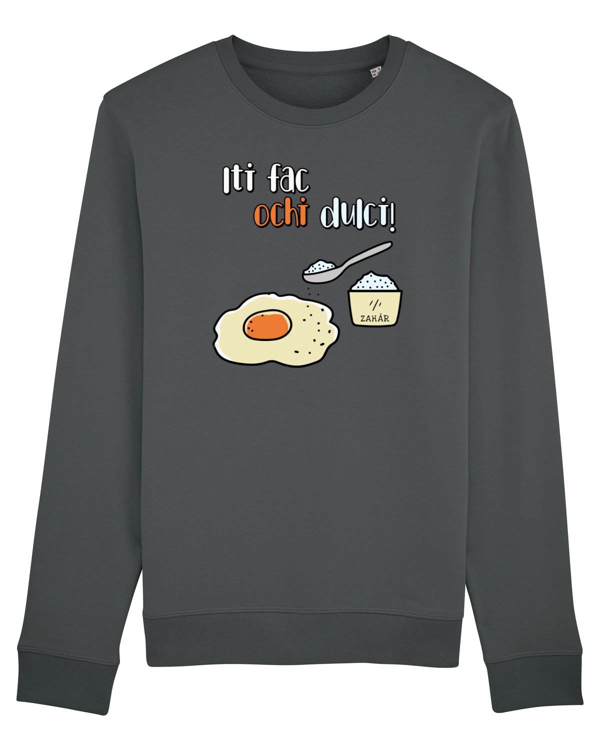 Bluză mânecă lungă Unisex Rise Anthracite