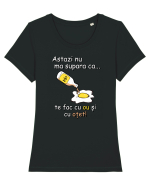 Cu ou si cu otet! Tricou mânecă scurtă guler larg fitted Damă Expresser