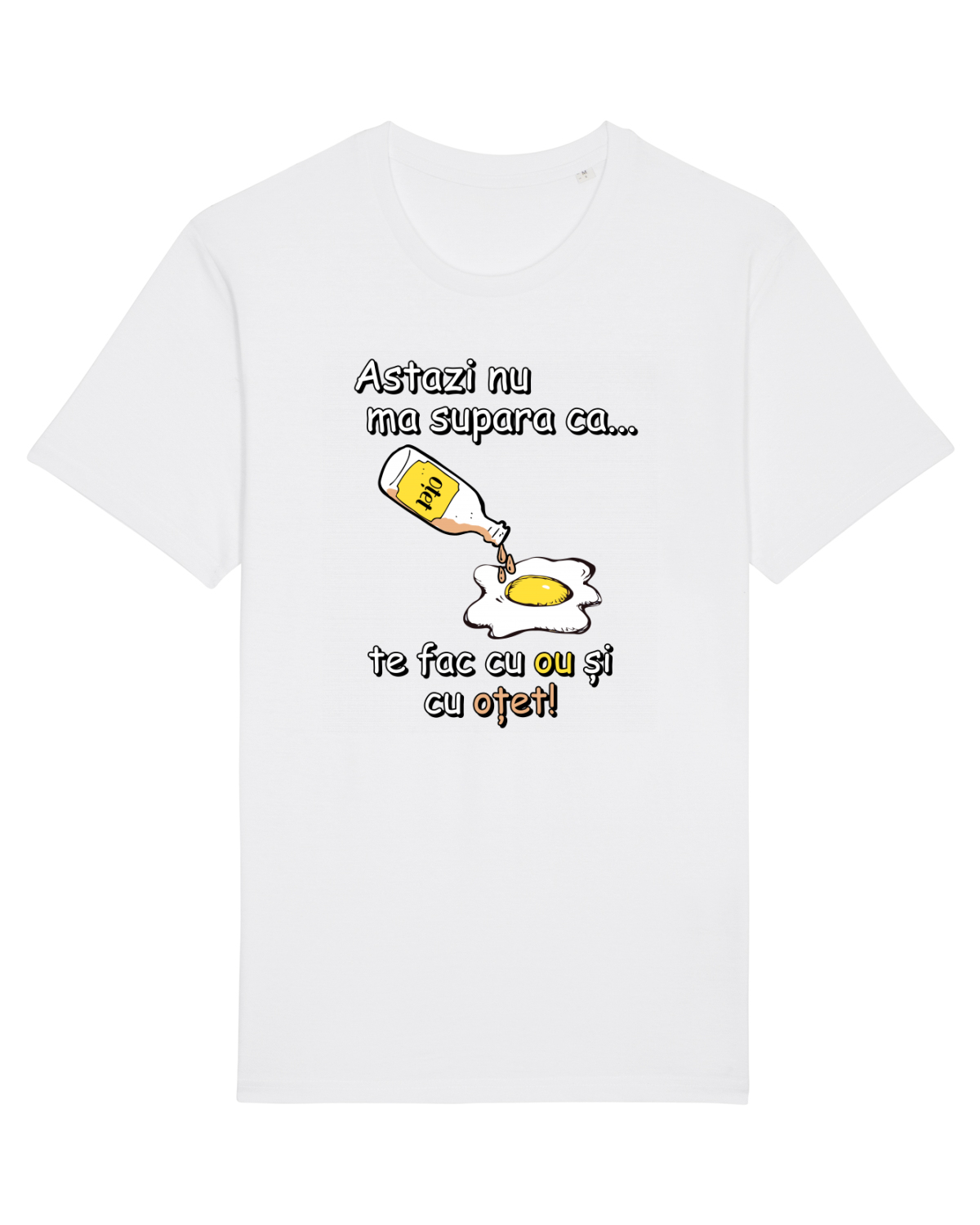 Tricou mânecă scurtă Unisex Rocker White