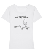 Dupa razboi... Tricou mânecă scurtă guler larg fitted Damă Expresser