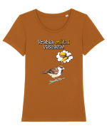 Vrabia malai viseaza! Tricou mânecă scurtă guler larg fitted Damă Expresser