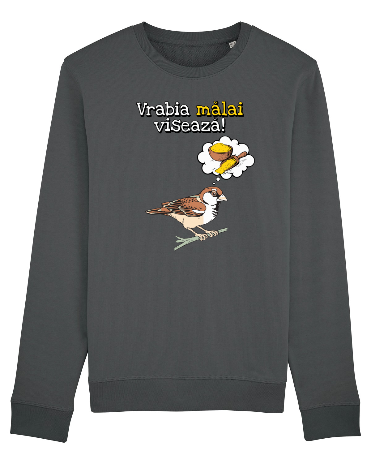 Bluză mânecă lungă Unisex Rise Anthracite
