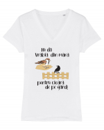 Nu da vrabia din mana Tricou mânecă scurtă guler V Damă Evoker