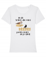 Nu da vrabia din mana Tricou mânecă scurtă guler larg fitted Damă Expresser