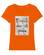 Revolutin Tricou mânecă scurtă guler larg fitted Damă Expresser