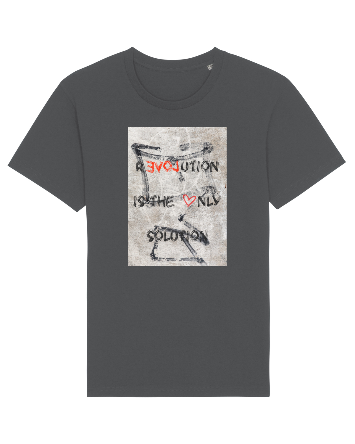 Tricou mânecă scurtă Unisex Rocker Anthracite