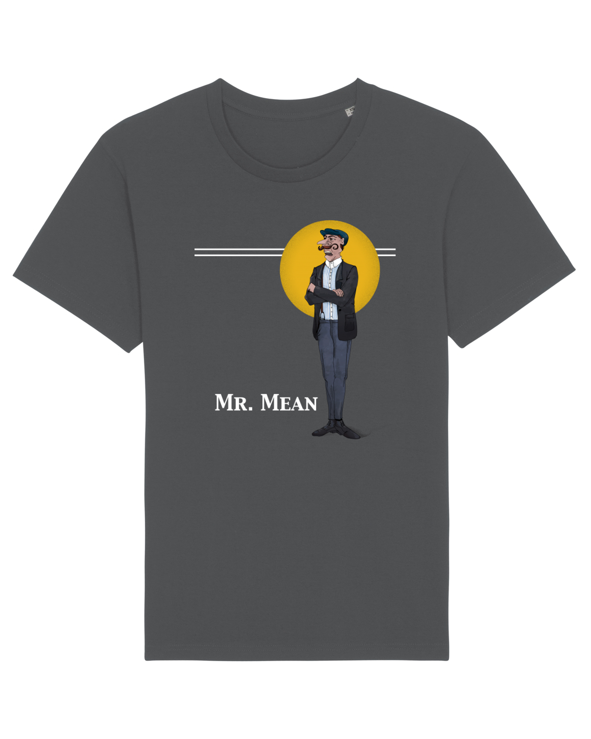 Tricou mânecă scurtă Unisex Rocker Anthracite