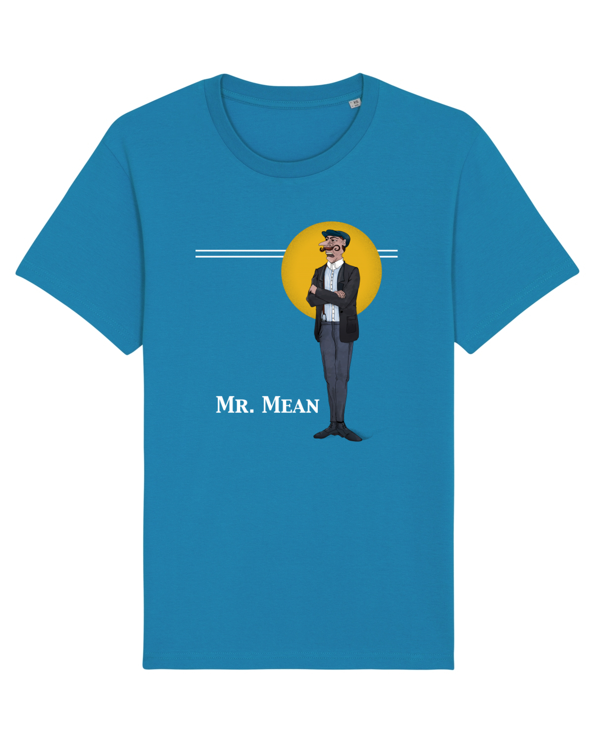 Tricou mânecă scurtă Unisex Rocker Azur