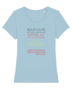 Man cave art Tricou mânecă scurtă guler larg fitted Damă Expresser