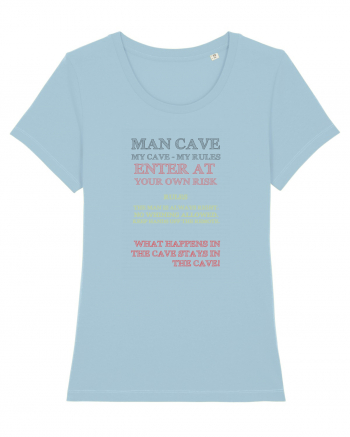 Man cave art Sky Blue