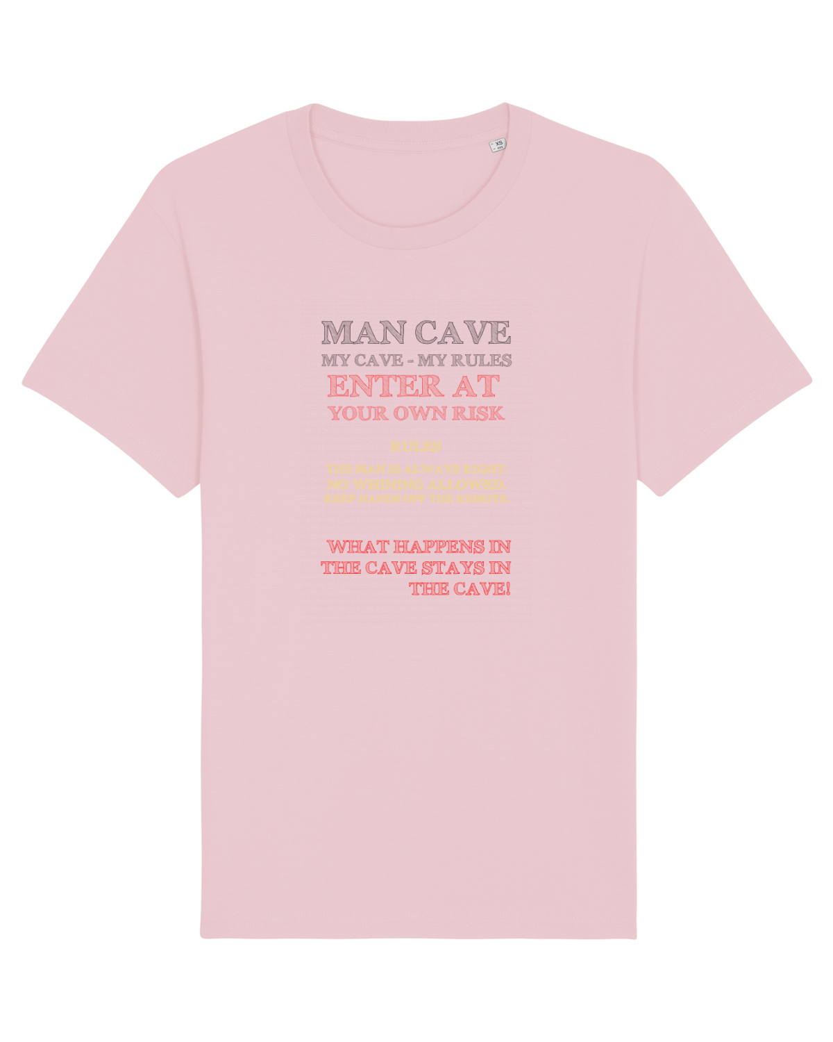 Tricou mânecă scurtă Unisex Rocker Cotton Pink