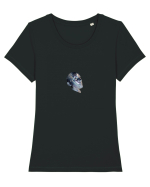 SF - tehno Tricou mânecă scurtă guler larg fitted Damă Expresser