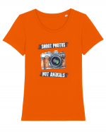 Shoot photos Tricou mânecă scurtă guler larg fitted Damă Expresser