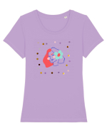 Beauty Tricou mânecă scurtă guler larg fitted Damă Expresser