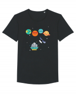 Space Tricou mânecă scurtă guler larg Bărbat Skater