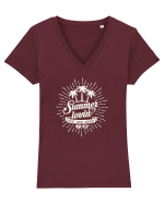 Summer Lovin' Tricou mânecă scurtă guler V Damă Evoker