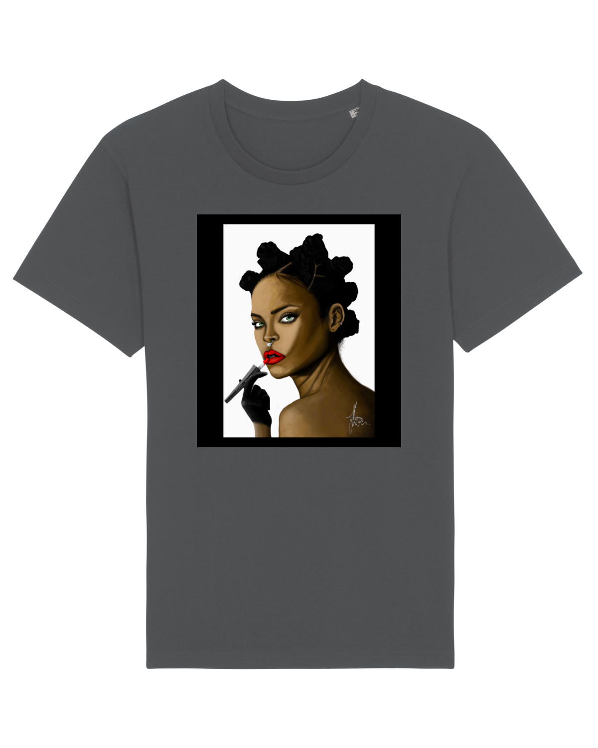 Tricou mânecă scurtă Unisex Rocker Anthracite