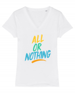 All or Nothing Tricou mânecă scurtă guler V Damă Evoker